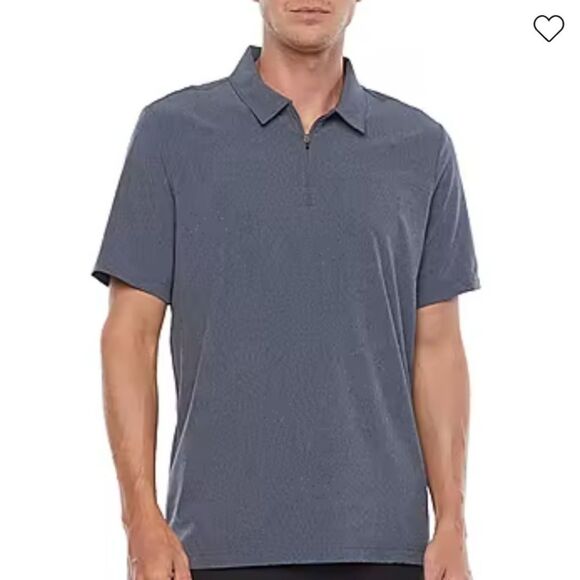 Stylus Polo Shirt Lightweight Stretch Zip Neck Regular Fit Pullover Medium New - Picture 1 of 13